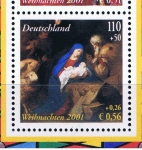 Stamps Spain -  Edifil  3837 B SH Alemania  Navidad ´2001. Emisión conjunta con Alemania.  