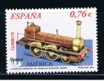 Stamps Spain -  Edifil  4025  América-UPAEP. Transporte ferroviario.  