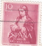 Stamps Spain -  La Purísima -AÑO MARIANO  (W)