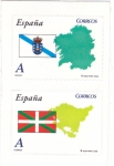 Stamps Spain -  GALICIA y EUSKADI- Mapas y Banderas (7)