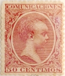 Stamps Spain -  50 céntimos 1889