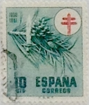 Stamps Spain -  10 céntimos 1950