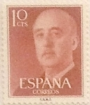 Stamps Spain -  10 céntimos 1955