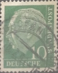 Stamps Germany -  Intercambio 0,20 usd 10 pf 1954