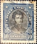 Stamps Chile -  Intercambio 0,20 usd 10 cents. 1915