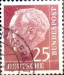 Stamps Germany -  Intercambio 0,40 usd 25 pf. 1954