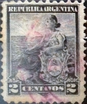 Stamps Argentina -  Intercambio 0,30 usd 2 cents. 1899