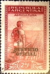 Stamps Argentina -  Intercambio 0,20 usd 25 cents. 1936