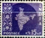 Stamps India -  Intercambio 0,20 usd 15 n.p. 1958