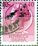 Stamps Italy -  Intercambio 0,20 usd 40 liras 1960