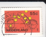 Stamps Netherlands -  ilustración de unos niños