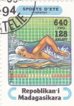 Stamps Madagascar -  natación