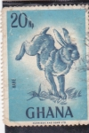 Stamps Ghana -  conejo