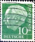 Stamps Germany -  Intercambio 0,20 usd 10 pf. 1954