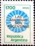 Stamps Argentina -  Intercambio crxf2 0,20 usd 1700 pesos 1981