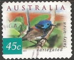 Stamps Australia -  variegated fairy wren