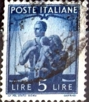 Stamps Italy -  Intercambio 0,20 usd 5 l. 1945