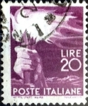 Stamps Italy -  Intercambio 0,20 usd 20 l. 1945