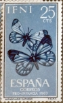 Stamps Spain -  Intercambio fd3a 0,25 usd 25 cents. 1963