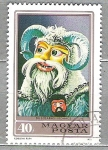 Stamps Hungary -  1973 Folklore. Carnaval de Mohacs. Máscaras diversas.