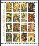 Stamps United Arab Emirates -  Ajman - Pinturas famosas: La vida de Cristo