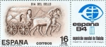 Stamps : Europe : Spain :  DIA DEL SELLO AÑO 1983 Carro de correo romano