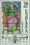 Stamps : Europe : Spain :  VIDRIERAS ARTÍSTICAS Hospital real-Santiago de Compostela