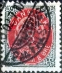 Stamps Denmark -  Scott#28 intercambio, 0,50 usd, 8 cents. 1875