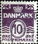 Stamps Denmark -  Scott#230 intercambio, 0,25 usd, 10 cents. 1938