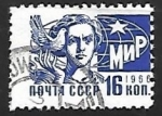 Stamps Russia -  Mujer con paloma de la paz