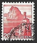 Stamps Switzerland -  Castagnola Church