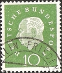 Stamps Germany -  Prof. Dr. Theodor Heuss (1884-1963), 1st German President (GFR)