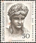 Stamps Germany -  Head of Victoria; Detail of the Quadriga on the Brandenburg (Berlin)