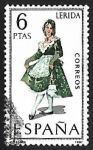 Stamps Spain -  Trajes típicos españoles - Lerida 