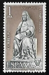 Stamps Spain -  Año Santo Compostelano - Santa Brigida de Vadstena (Suecia)