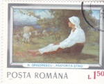 Stamps Romania -  PINTURA- JOVEN PASTORA