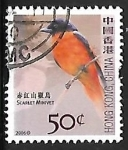 Stamps Hong Kong -  Scarlet Minivet