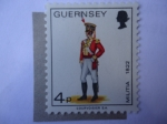 Stamps United Kingdom -  País Guernsey - Militar 1822