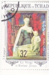 Stamps Chad -  LA VIRGEN Y EL NIÑO -J.FOUQUET 