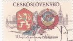 Stamps Czechoslovakia -  ESCUDOS  Y PANORÁMICA 