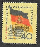 Stamps Germany -  461 - 10ª Aniversario de la República Democrática Alemana