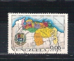 Stamps Venezuela -  mapa territorios