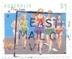 Stamps Australia -  deporte en familia, correr