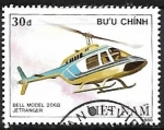 Stamps Vietnam -  Aviones - Bell Model 206B Jetranger