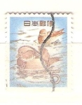 Stamps Japan -  pato mandarín