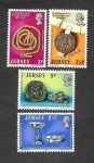 Stamps United Kingdom -  77-80 - Centenario de la Sociedad de Jersey (Museo de S. Helier)