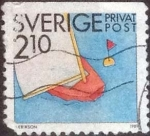 Stamps Sweden -  Scott#1739 , intercambio 0325 usd , 2,10 krona , 1989