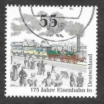 Stamps Germany -  2598 - 175 Aniversario de los Ferrocarriles Alemanes