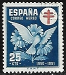 Stamps Spain -  pro-Tuberculosis 1950