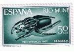 Stamps Spain -  Rio Muni  Pro Infancia 1965  Goliathus Goliathus